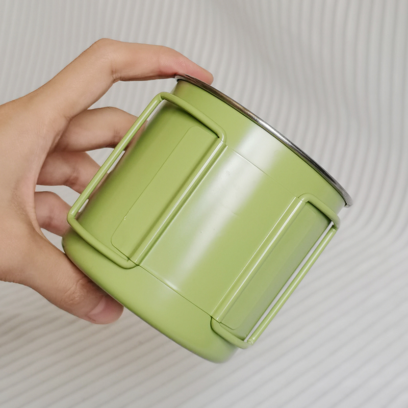 Camping tasse à eau en acier inoxydable 330ml tasse pliante Portable extérieure pour boisson froide bière café tasses en métal ensemble d'outils de café