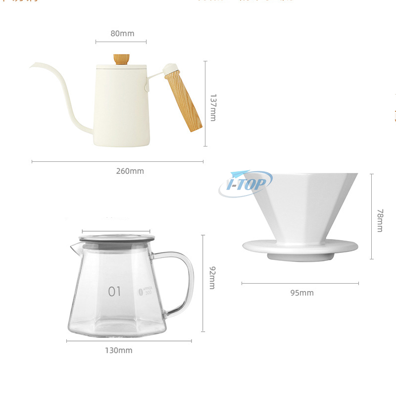 Brewista Portable Gifts Box Coffee Tool Set Moulin à café manuel V60 Coffee Dripper Set