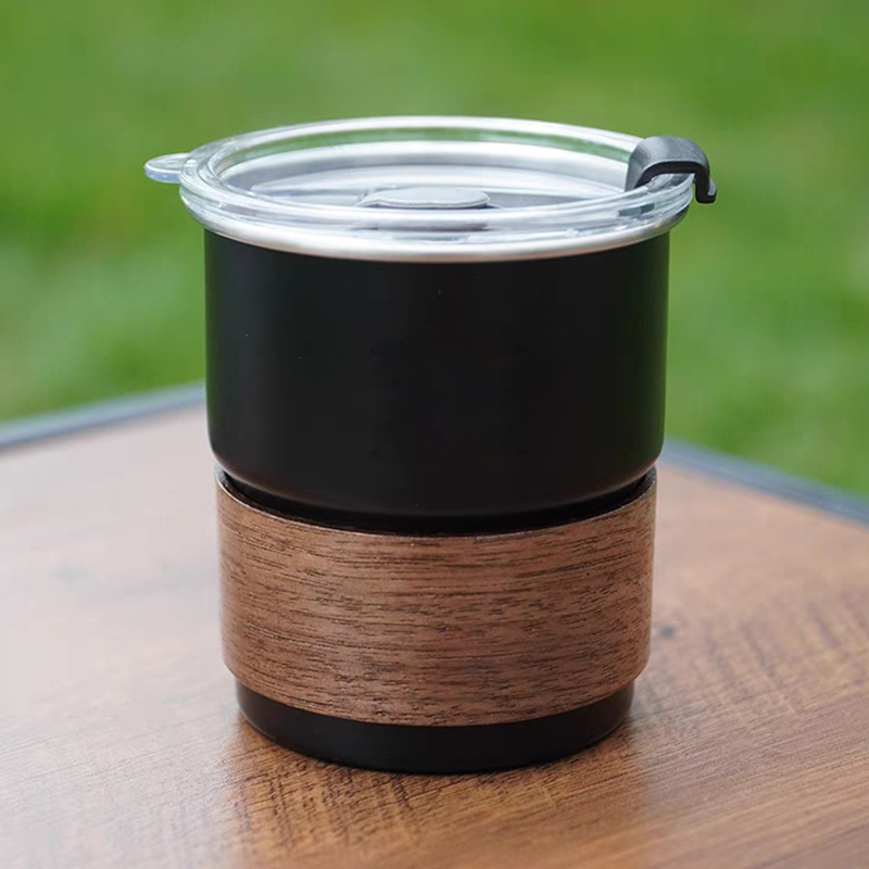 Tasse à café portable 300 ml monocouche en acier inoxydable 304 bière curling eau camping tasse