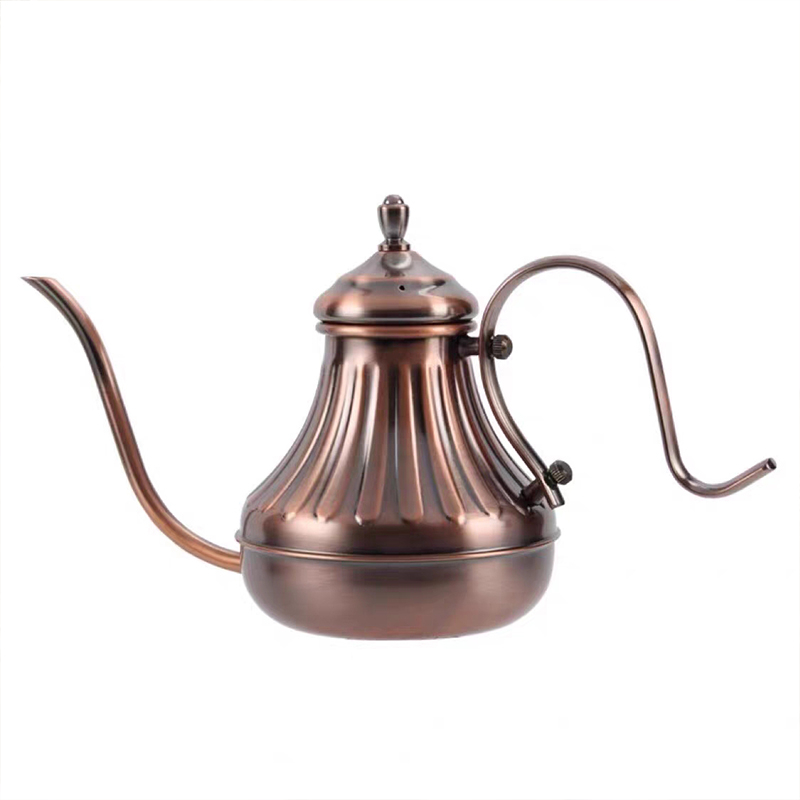Goutte à goutte bouilloire mode 304 acier inoxydable poignée goutte à goutte cafetière théière longue col de cygne bec bouilloire col de cygne bouilloire à café