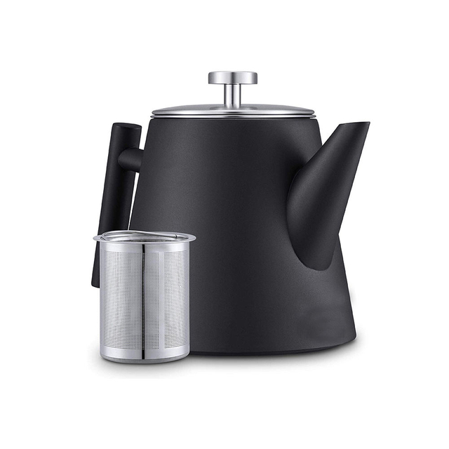 Nouveau produit cafetière en acier inoxydable bouilloire théière avec placage de couleur