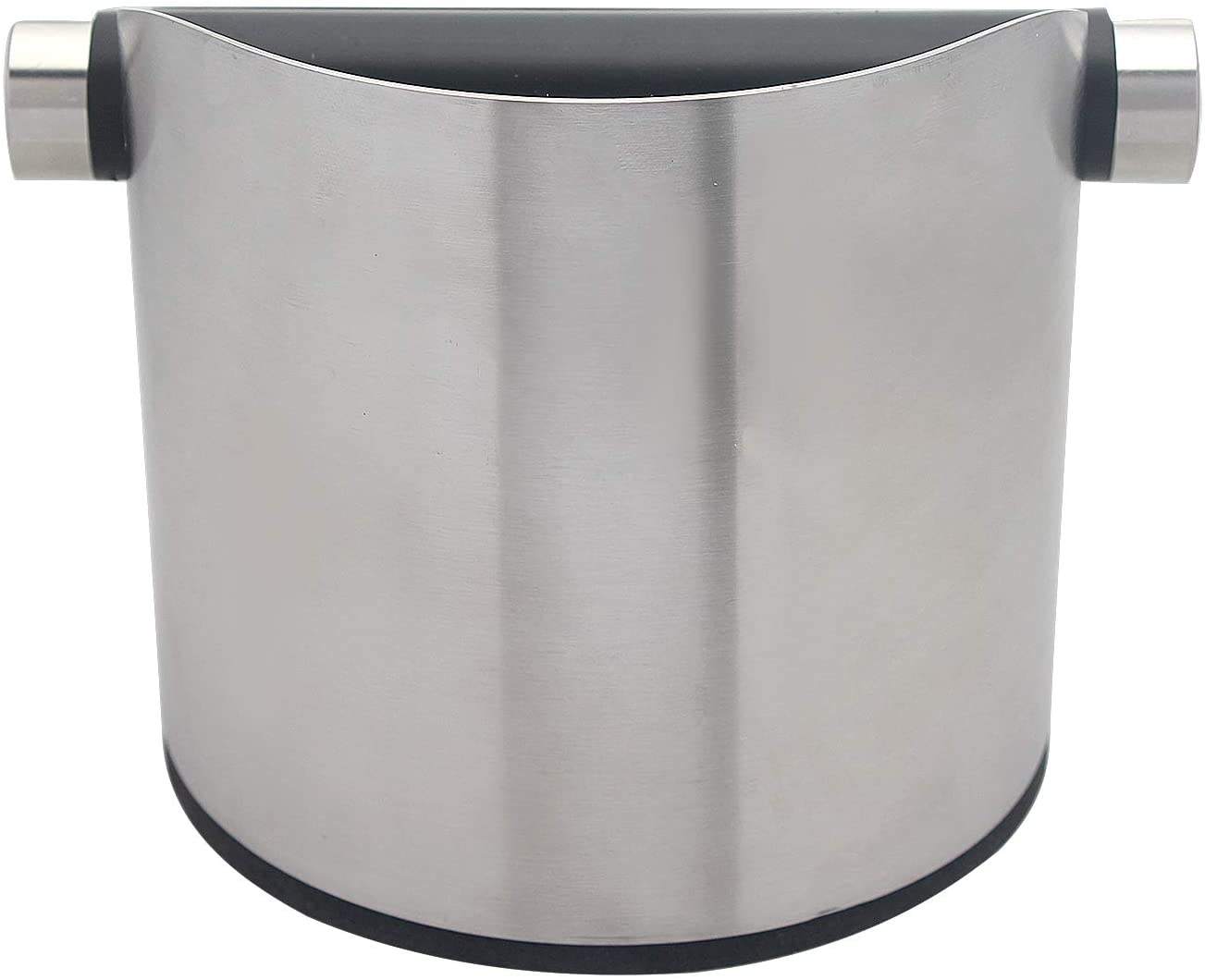 Coffee Knock Box, Black Espresso Knock Box avec Knock Bar Amovible Et Base Antidérapante Passe Au Lave-Vaisselle, Acier Inoxydable