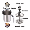 Mousseur à lait HomeGoal en acier inoxydable manuel mousseur à lait portable café lait mousseur pichets