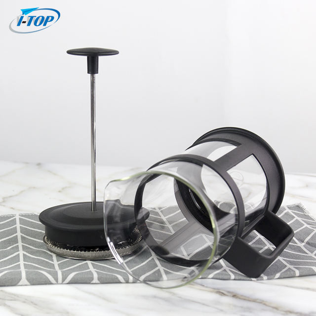 I-TOP GFP09 vente en gros prensa francesa piston en acier inoxydable théière en verre presse française cafetière