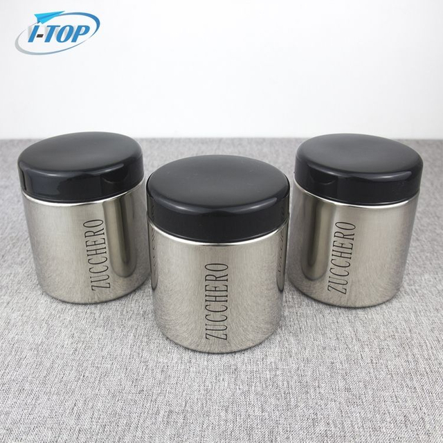 Organisateur hermétique de cuisine pots sucre café thé conteneur de stockage ensemble de bidons en acier inoxydable