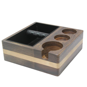 Espresso Knock Box, boîte de rangement d'accessoires expresso de 58 mm compatible avec tous les accessoires expresso, base de la station de tassage 4 en 1