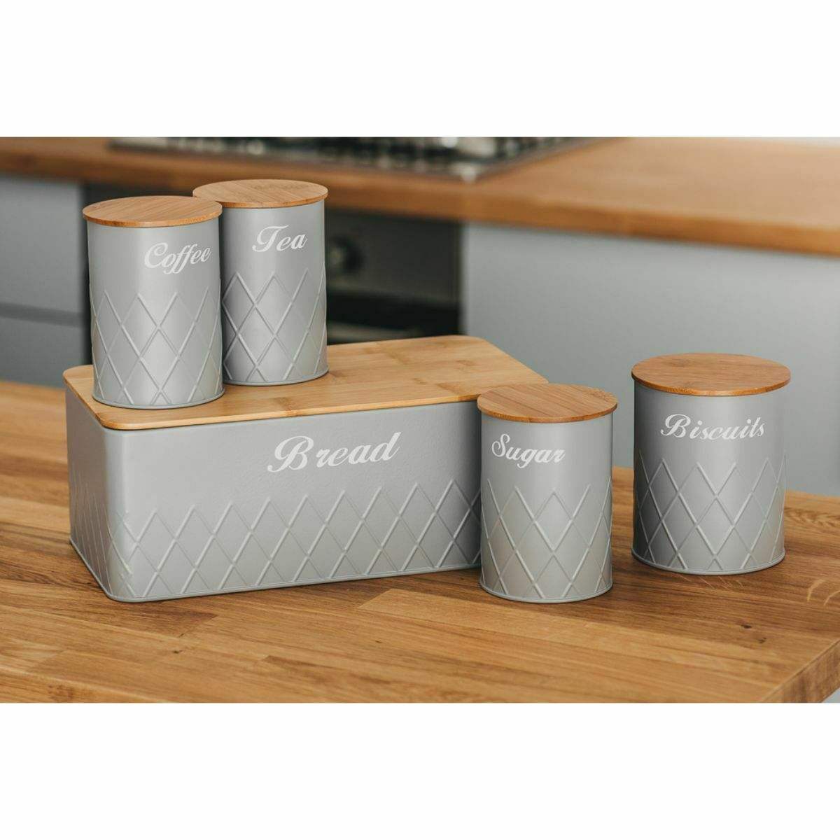 Nouvelle arrivée boîte à pain moderne avec boîte à thé café ensemble comptoir de cuisine à domicile pour servir le pain