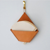 Porte-papier filtre à café en cuir pleine fleur fait à la main décoration minimaliste de la maison