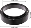 Entonnoir de dosage de café en aluminium, entonnoir à anneau de dosage de poudre de café avec argent de remplacement magnétique pour la maison de bureau (51-58 mm))