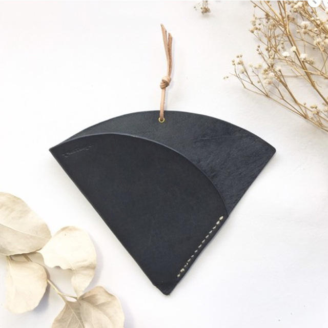 Porte-filtre à café de luxe Porte-filtre à café en cuir véritable Porte-papier de cuisine Pochette