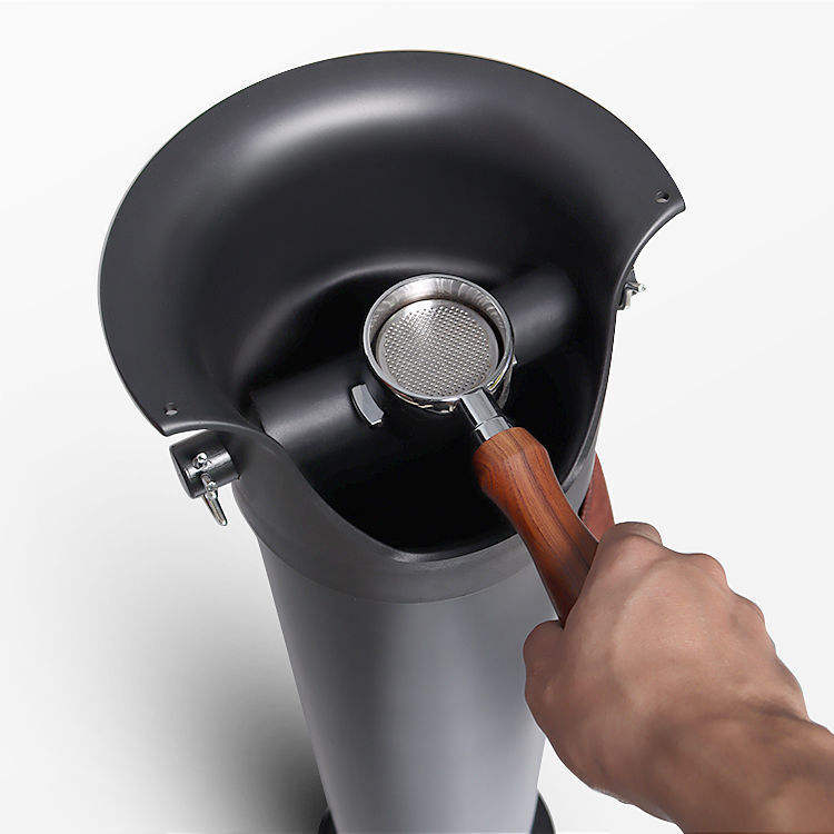 Knock Box pour Espresso Grounds, Commercial Floor Standing Barista Absorbant Knockbox avec Base Antidérapante Amovible