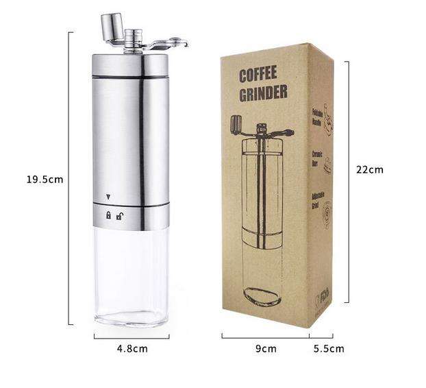 Acier inoxydable Réglable Céramique Goutte À Goutte Espresso Presse Française Mouture De Café À La Main