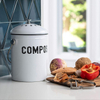 Poubelle à compost de cuisine pour comptoir de cuisine - Seau à compost de 1,0 gallon avec couvercle pour engrais d'élevage de comptoir