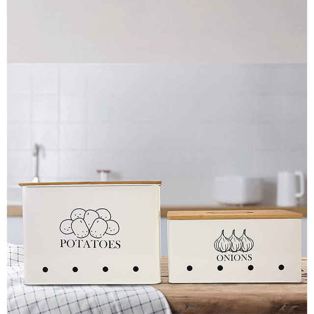 Oignons Pommes De Terre Et Ail Boîte De Rangement Boîtes De Rangement Ensemble Boîte De Rangement