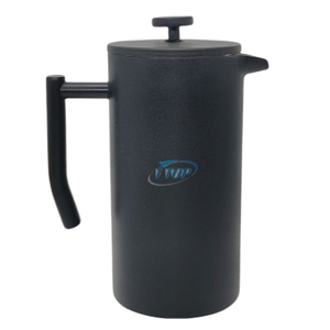 Presse française en acier inoxydable de style classique 34 oz Cafetière à double paroi isolée Presse française avec poignée incurvée