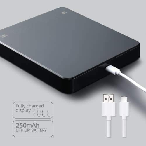 Balance à café avec minuterie, balance à expresso numérique rechargeable pour verser, 0,1 g de haute précision, mini balance de cuisine électrique