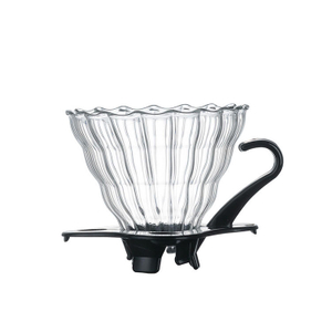 Hot Sell Coffee Dripper V60 Filtre à café en verre résistant à la chaleur pour Barista Coffee Brewing Cup 2-4Cups