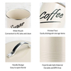 Lot de 4 boîtes de rangement pour aliments avec couvercle hermétique pour farine, sucre, thé, café