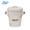 Seau à compost 1,0 gallon comptoir de cuisine facile à nettoyer avec couvercle scellé pour déchets alimentaires bac à compost avec filtre à charbon