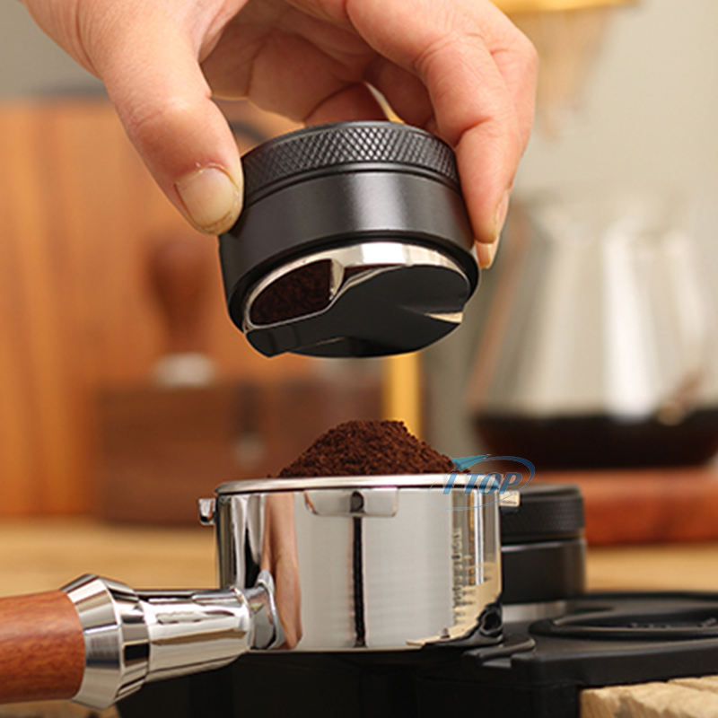 Espresso Tamper Coffee Distributor Tool Noir Réglable Profondeur Espresso Tamper Double Tête Distributeur De Café