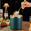 Luxe 3L Portable cocktail panier à glace or refroidisseur seau à vin Double paroi en acier inoxydable seau à glace pour les fêtes