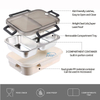 Offre spéciale lave-vaisselle boîtes à lunch écologiques en acier inoxydable alimentaire Snack conteneur bento boîtes à lunch avec 5 compartiments