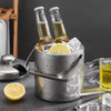 Logo personnalisé refroidisseur de boisson de fête isolé en acier inoxydable garder la glace congelée plus longtemps seau à glace pour bar à cocktails et fêtes