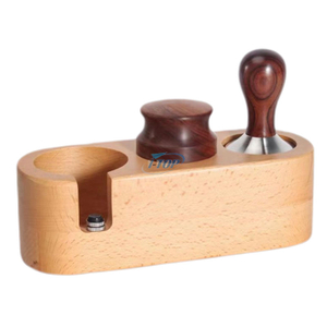 Tapis de bourrage expresso en bois Porte-filtre à café en bois avec bourrage à café et distributeur Espresso Knock Box pour la cuisine