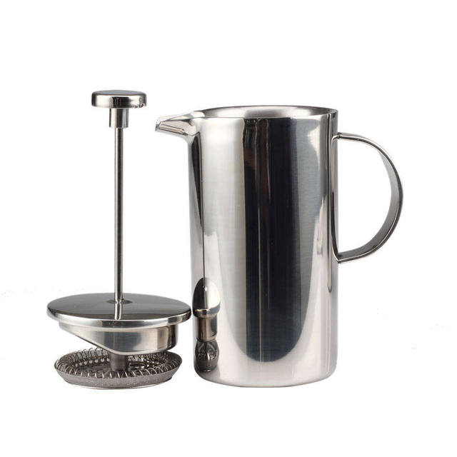 Presse française Portable de qualité 304 en acier inoxydable à Double paroi isolée cafetière française adaptée à la maison