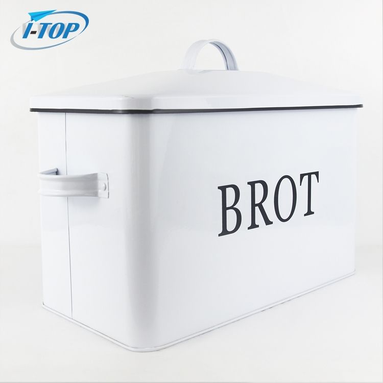 Usine Directe Personnalisée En Acier Inoxydable Pain Boîte De Rangement En Gros Unique Porcelaine Blanche Alimentaire Bin Cosmétique Boîte De Rangement Hermétique