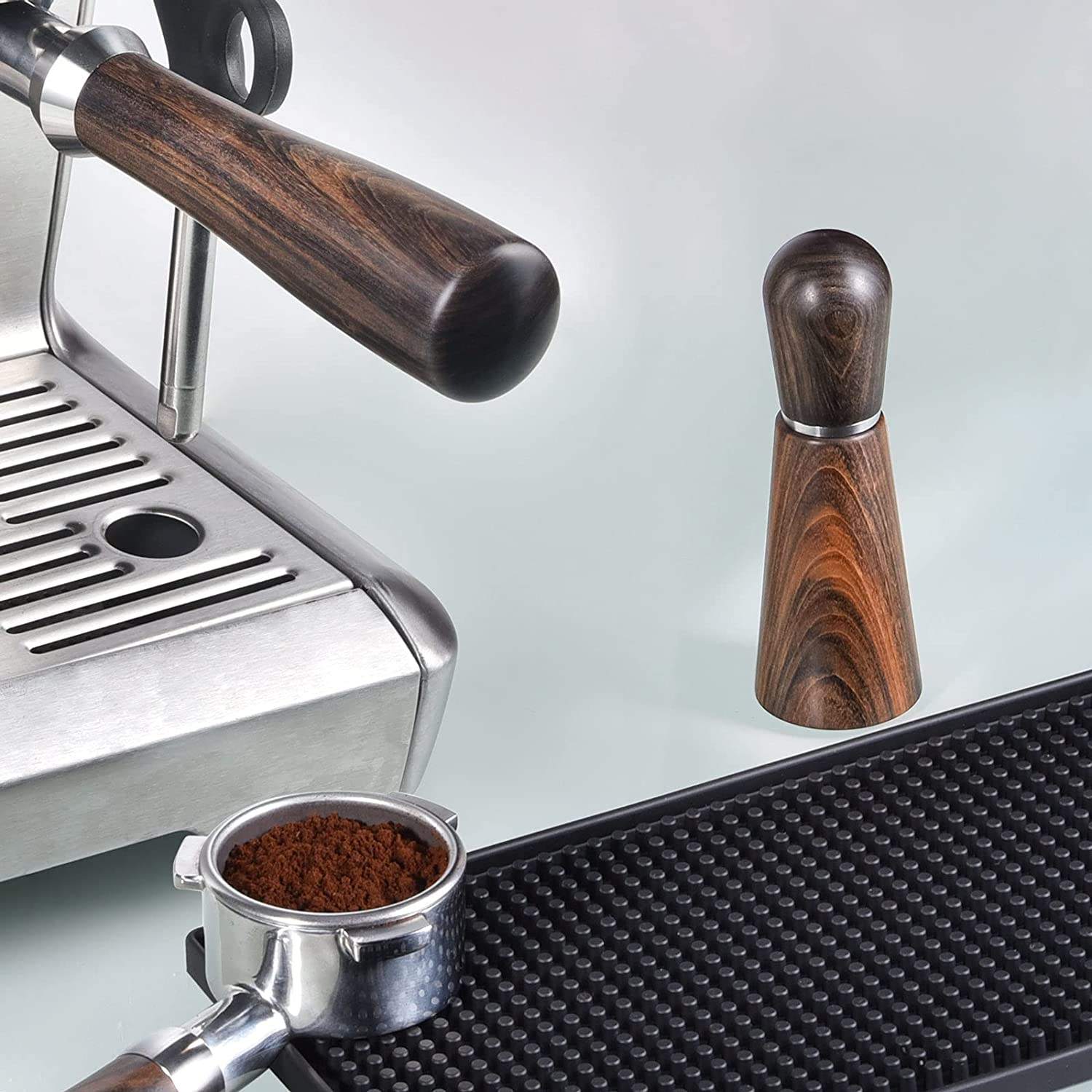 Outil expresso Outil de distribution de café Manche et base en bois naturel Agitateur expresso professionnel