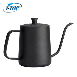 Mise à niveau de 600 ml en acier inoxydable Barista Verser sur le café Bouilloire de voyage Bouilloire à thé avec cafetière expresso à col de cygne