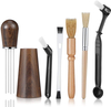 Outil expresso Outil de distribution de café Manche et base en bois naturel Agitateur expresso professionnel