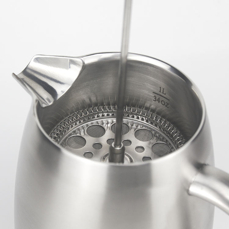 Presse à café en acier inoxydable de qualité 304 pour cafetière à piston