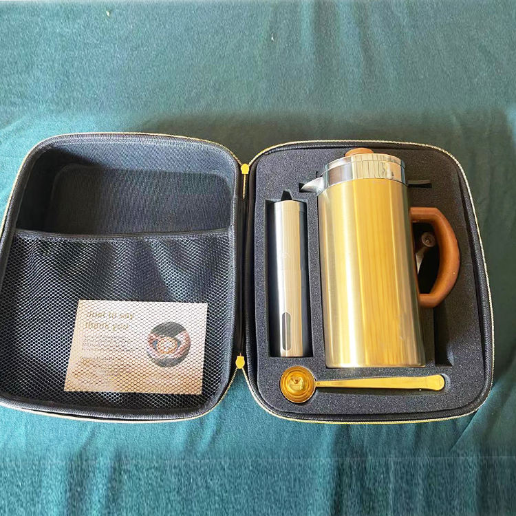 SS 304 avec systèmes de filtration à 4 niveaux Va au lave-vaisselle Presse à café en acier inoxydable à double paroi