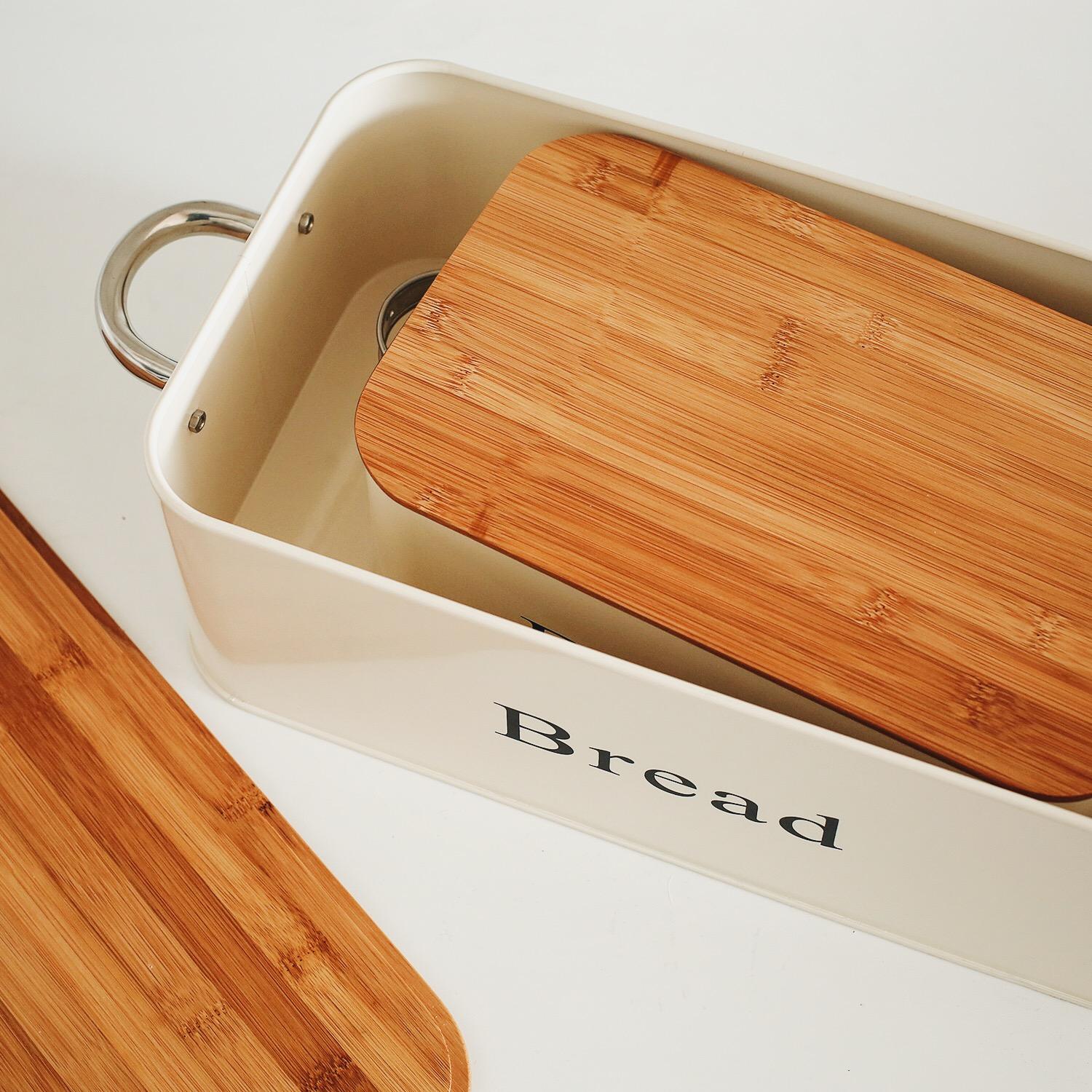 Récipient de nourriture en métal de boîte à pain carrée de cuisine jaune clair de couleur adaptée aux besoins du client avec le logo adapté aux besoins du client