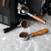 Ecocoffee 51mm Café Espresso Sans Fond Manche En Bois Porte-filtre À Café Pour Delonghi