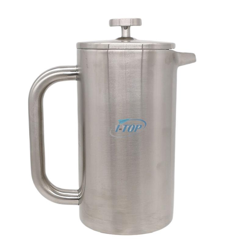 Presse française Cafetière Presse à café 34 oz avec poignée ergonomique Double paroi Isolation Presse française en acier inoxydable