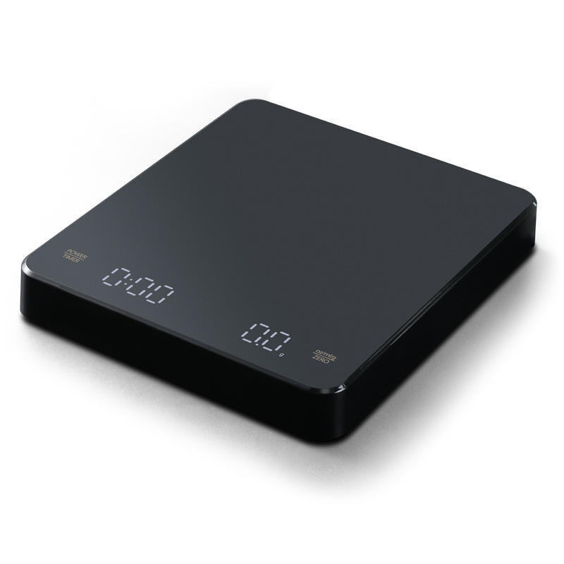 Balance à café avec minuterie, balance à expresso numérique rechargeable pour verser, 0,1 g de haute précision, mini balance de cuisine électrique
