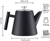 Théière en acier inoxydable avec réchaud Double paroi 1,2 L Maintient le thé chaud pendant longtemps avec infuseur à thé