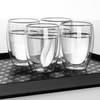 Les tasses à café ou à thé en verre à double paroi ont isolé les tasses à café de 250 ml