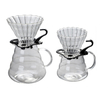 Hot Sell Coffee Dripper V60 Filtre à café en verre résistant à la chaleur pour Barista Coffee Brewing Cup 2-4Cups