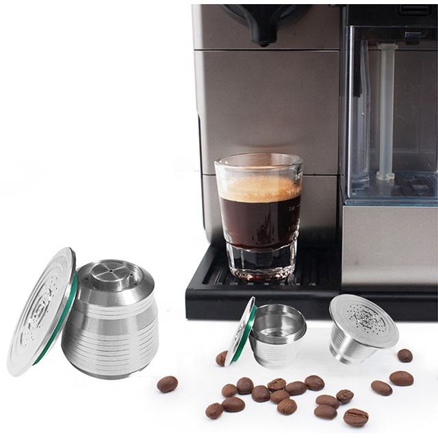 2022 nouveau produit Nespresso rechargeable Compatible café filtre Capsule dosettes réutilisable en acier inoxydable café Capsule