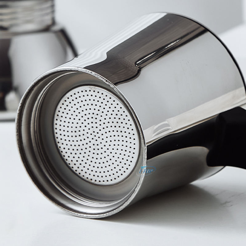 Moka en acier inoxydable Inox 18/8 Machine à expresso Moka Pot Induction de chaleur Disponible Poignée en nylon