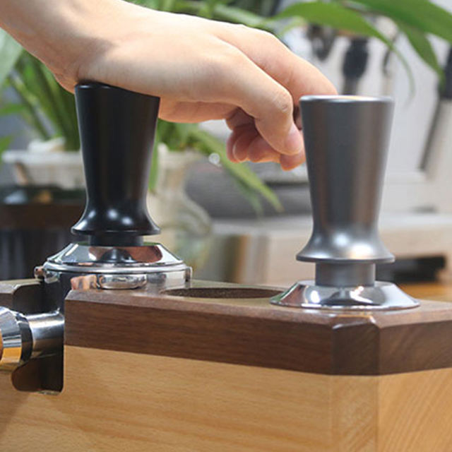 Espresso Tamper Pression calibrée Anti-Stick Autonivelant Poignée raffinée Acier inoxydable Tamper à café