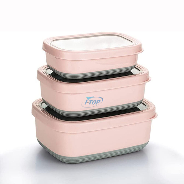 Vente en gros Adultes Enfants Leakproof Lunch Bento Box conteneur de stockage des aliments 304 Boîte à Lunch en Acier Inoxydable avec Couvercle