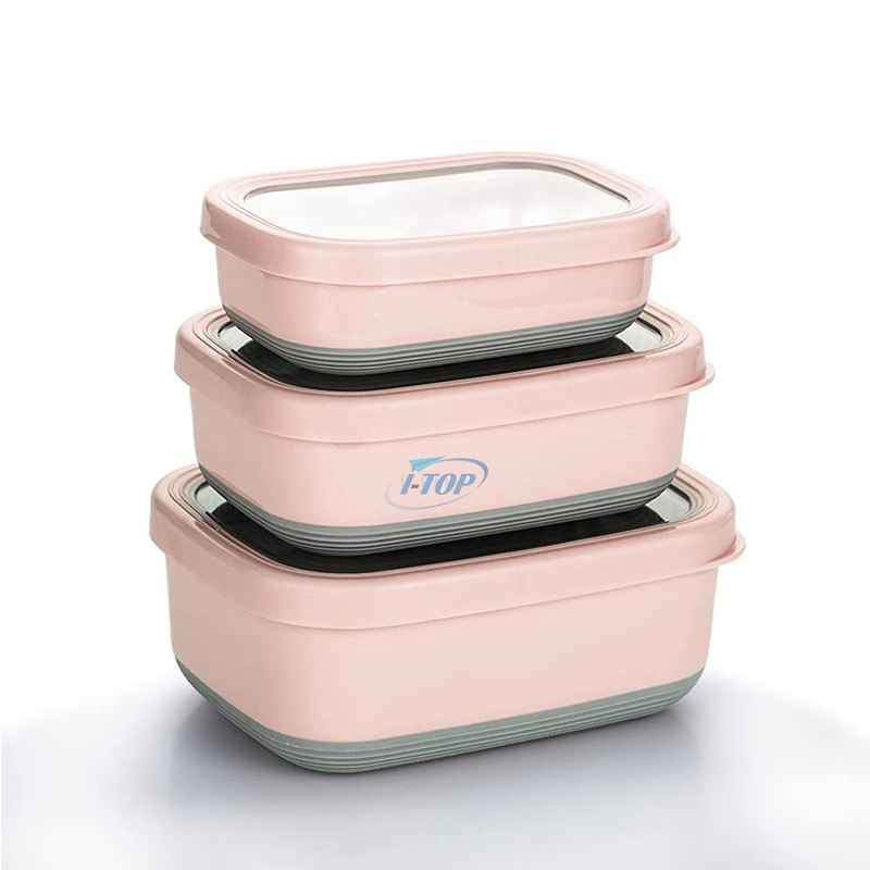 Vente en gros Adultes Enfants Leakproof Lunch Bento Box conteneur de stockage des aliments 304 Boîte à Lunch en Acier Inoxydable avec Couvercle