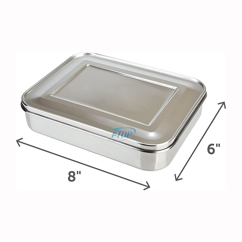 Boîte à lunch bento rectangulaire étanche de haute qualité, écologique, à double couche, boîte à lunch en acier inoxydable pour enfants et adultes