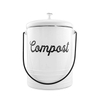 Composteur de 1,3 gallons pour comptoir de cuisine antirouille intérieur sans odeur filtres bac à compost avec couvercle