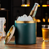 Cadeau parfait 4L Portable Champagne vin refroidisseur extérieur seau à glace Double paroi en acier inoxydable seau à glace pour barbecue